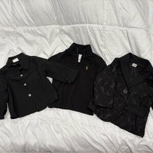 Black Kids' Jacket Set